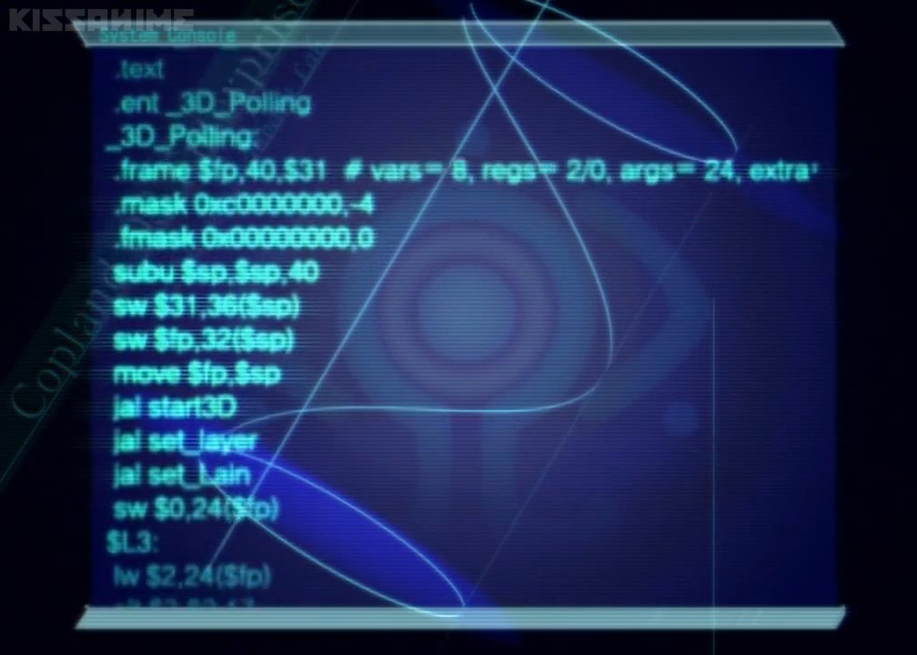 MIPS assembly in Serial Experiments Lain.